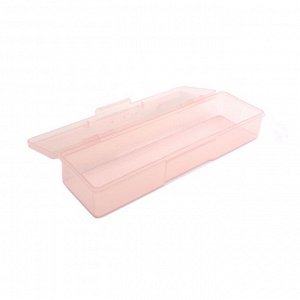 Пластиковый контейнер прямоугольный - прозрачно-розовый