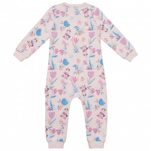 KOGANKIDS Комбинезон для сна для девочки, св.розовый набивка цветы