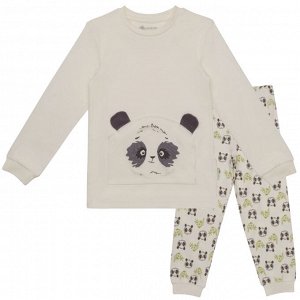 Пижама для мальчика, молочный набивка панды