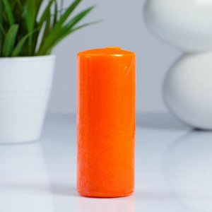 Свеча- цилиндр, парафиновая, оранжевая, 4?10 см
