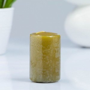 Свеча- цилиндр. парафиновая. оливковая. 4?6 см