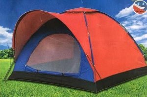 Палатка 3-х местная палатка с козырьком.
       Преимущества:
Легко и просто собирается.
Общий размер 200 х 200 х h135 см.
В собранном виде помещается в маленькую сумку-переноску.
1 спальный отсек раз