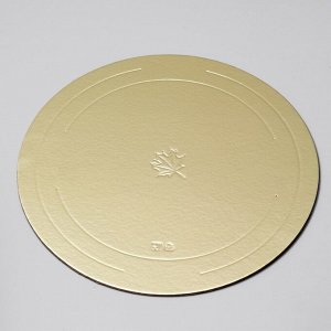Подложка усиленная, белый - золото, 32 см, 3,2 мм