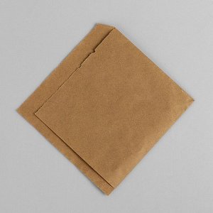 Пакет бумажный фасовочный, «Уголок», крафт, 16 х 17 см