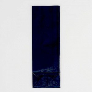 Пакет бумажный фасовочный, глянцевый, синий, 7 х 4 х 21 см