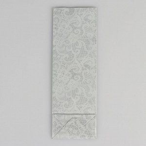 Пакет бумажный фасовочный "Белое кружево", матовый, 7 х 4 х 21 см