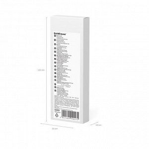 Стержень гелевый ErichKrause Standard, узел 0.5 мм, длина 129 мм, для ручек R-301 Gel Matic и др., чернила синие