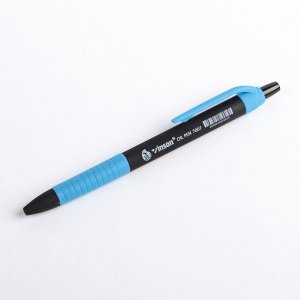 Ручка шариковая, автоматическая, 0.7 мм, Vinson My-Swift, корпус с резиновым держателем, стержень масляный синий