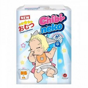 Подгузники детские Maneki Chibi-neko NB60 ~5 кг