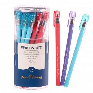 Ручка шариковая Firstwrite Joy, узел 0.5 мм, синие чернила, матовый корпус Silk Touch, МИКС