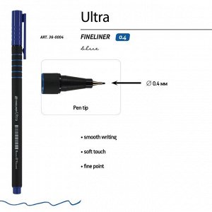 Ручка капиллярная Ultra FINELINER, узел 0.4 мм, стержень синий