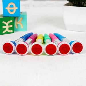 Мыльные пузыри-ручки с печатью и светом «Космическое сердце», 10 мл, цвета МИКС