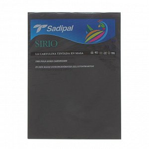 Картон цветной, 420 х 297 мм, Sadipal Sirio, 1 лист, 170 г/м2, чёрный