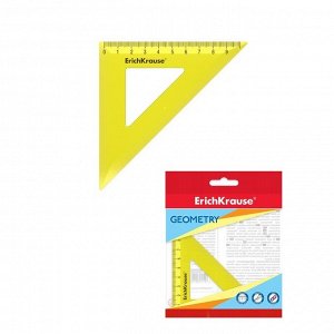 Треугольник 45°/9 см ErichKrause "Neon" желтый, в флоупаке