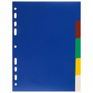 Разделитель пластиковый А5, цветной, 5 листов, 120 мкм Office-2020