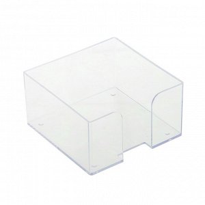 Подставка для бумажного блока 90 х 90 х 50, пластик прозрачный