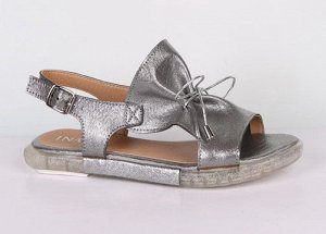 9B151-01-54-8 серебро (Иск.кожа/Иск.кожа) Туфли летние открытые женские 8п