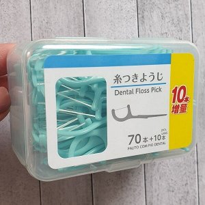 Зубочистки + нить 80 штук.