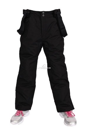 Подростковые для девочки зимние горнолыжные брюки черного цвета 816Ch
