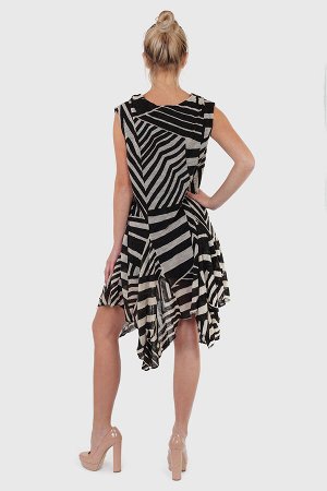 Женское платье с характером от The Pyramid Collection. Бохо гламур с модным эффектом многослойности и асимметричной юбкой №2009