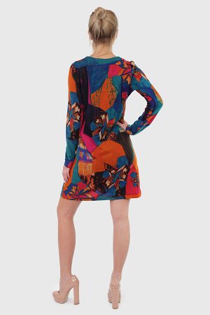 Люксовое платье в необычном дизайне от Young Threads. Эффектный этнический ворот, геометрическая абстракция и цена футболки! №2005