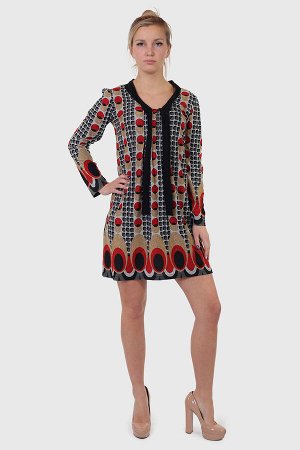 Особенное платье от французских дизайнеров из DEFIMODE. Яркий фактурный принт, женственная длина, а какая цена! №2049