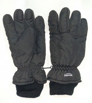 Перчатки Черные зимние перчатки с манжетами  №4486