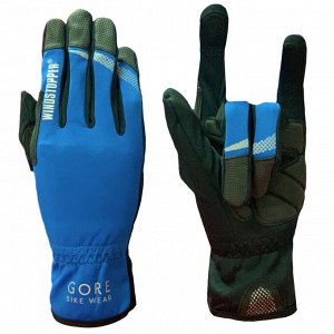 Перчатки Черно-голубые перчатки от крутого бренда Gore Bike Wear  №4399