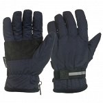 Синие перчатки с черными вставками на ладонях - для охоты, для спорта и для простых прогулок в морозные дни №1010