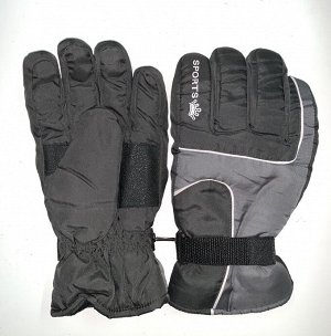 Перчатки Черно-серые зимние перчатки  №4475