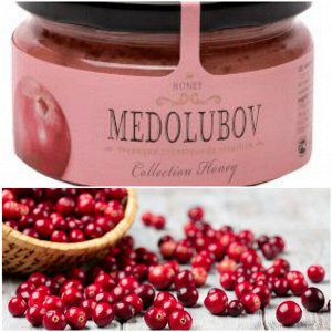 Медовое суфле клюквой  250 мл Медолюбов