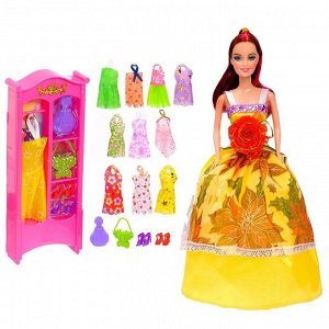 Кукла модель «Анна» с набором платьев, с аксессуарами цвета: МИКС
