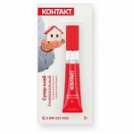 Клей моментальный 3 гр &quot;Контакт&quot; универсальный на блистере КМ 288-312 КОНТАКТ {Китай}