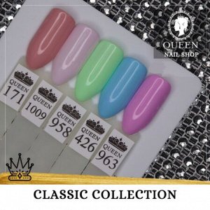 Гель-лак цветной Queen Classic в ассортименте