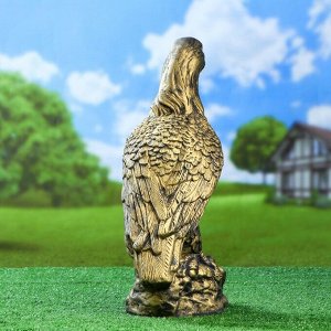 Садовая фигура "Орёл в гнезде", бронзовый цвет, 50 см