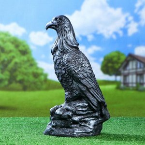 Садовая фигура "Орёл в гнезде", серый цвет, 50 см