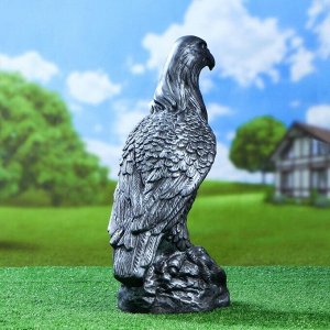 Садовая фигура "Орёл в гнезде", серый цвет, 50 см