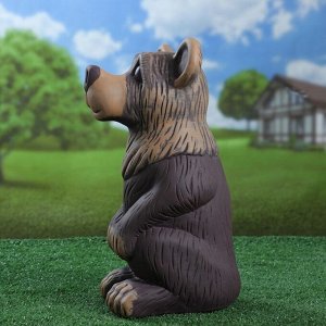 Садовая фигура "Медведь", акрил, коричневая, 38 см