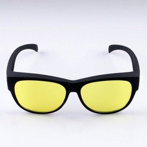 Очки солнцезащитные водительские, линза жёлтая, дужки чёрные прямые 14х4х4,5 см