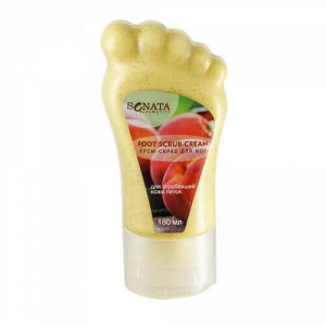 Крем-скраб для ног "Sanata Cosmetics" Персик, нежное питание, 180 мл