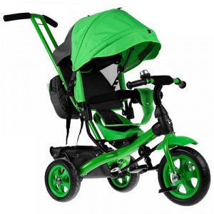 Велосипед трехколесный Лучик Vivat 2, колеса EVA 10"/8", цвет зеленый