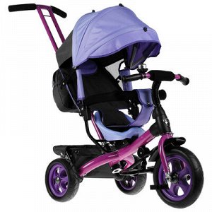 Велосипед трехколесный Лучик Vivat 2, колеса EVA 10"/8", цвет фиолетовый