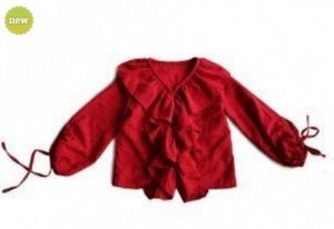 Рубашка с длинным рукавом для девочки ( красная)