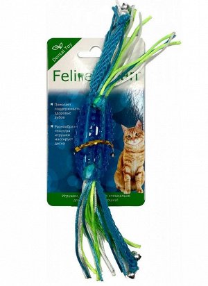 Feline Clean игрушка для кошек Dental Конфетка прорезыватель с лентами, резина