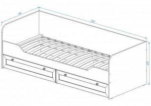 Кровать для детской кр-36 "ривьера"