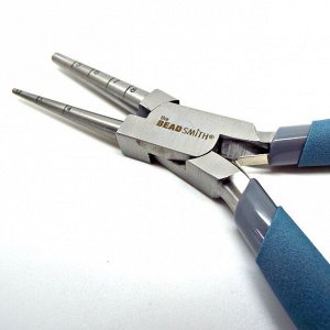 Инструмент круглогубцы LoopRite с носиками разной толщины, 160мм, Bead Smith, с бирюзовыми ручками