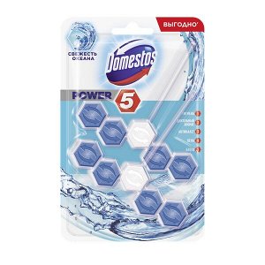 Блок гигиен. DOMESTOS 2*55г Power 5 д/унитаза Дуо Свежесть океана