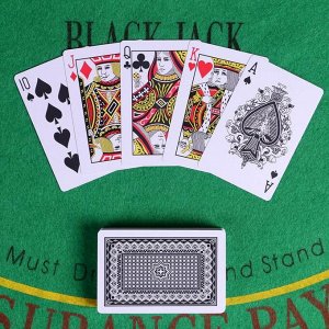 Карты игральные пластиковые "Poker range", 2 колоды по 54 шт, 25мкр, 8.8х5.7 см