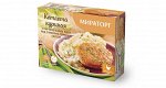 Котлета куриная с картофельным пюре под сливочно-грибным соусом