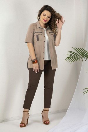 Блуза, брюки JeRusi Артикул: 2028 коричневый